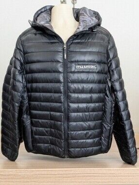 263 Paul Mitchell x TUMI Packable Down Puffer Jacket Black Men's Size XL RDS